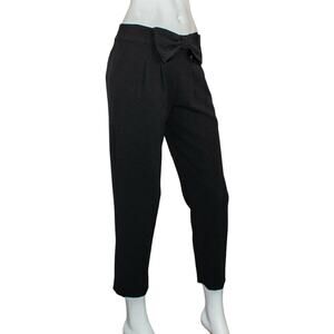 CLAUDIE PIERLOT Women's Bow Front Black Trouser Pants In Size 36